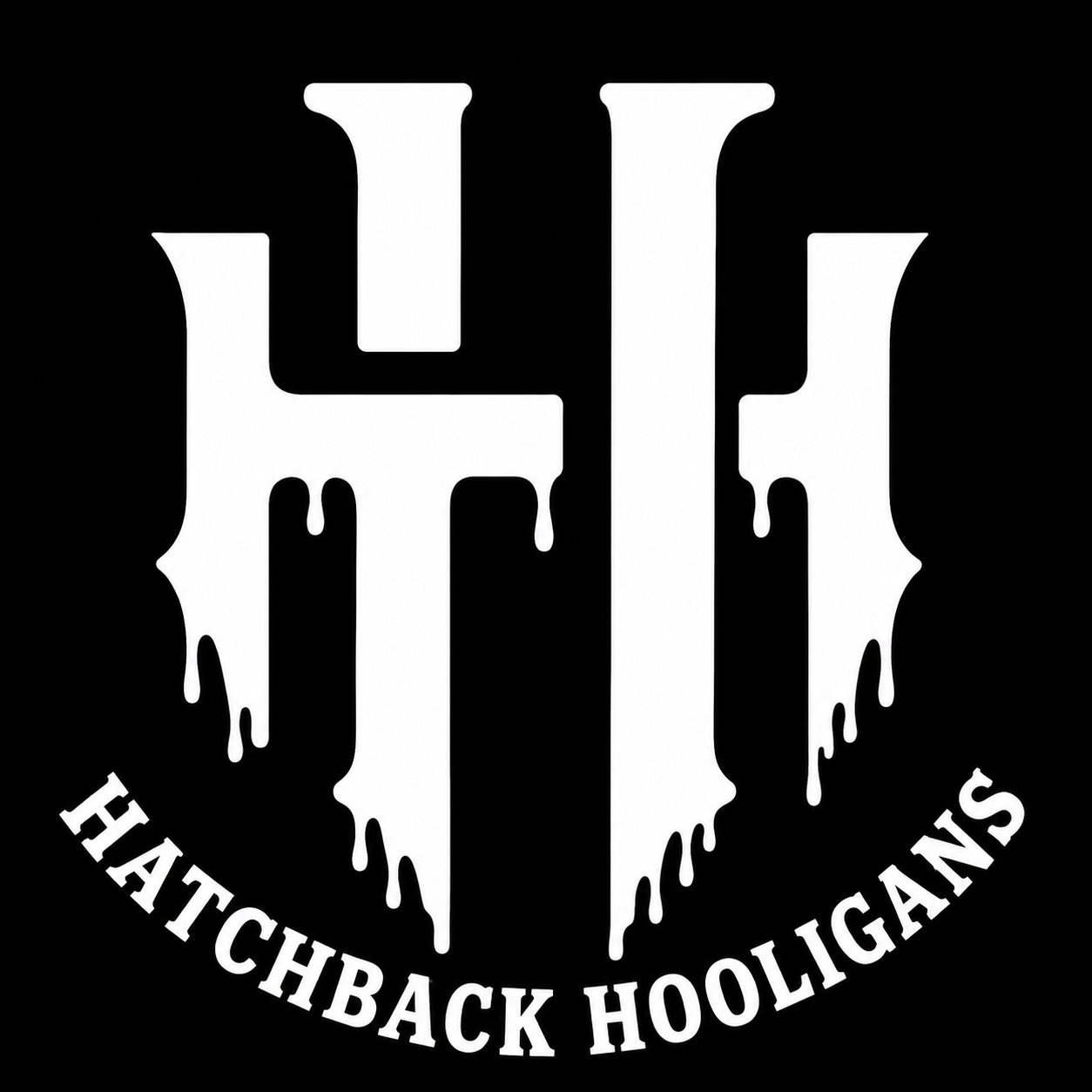 Hatchback Hooligan 6X6 Black or White Sticker