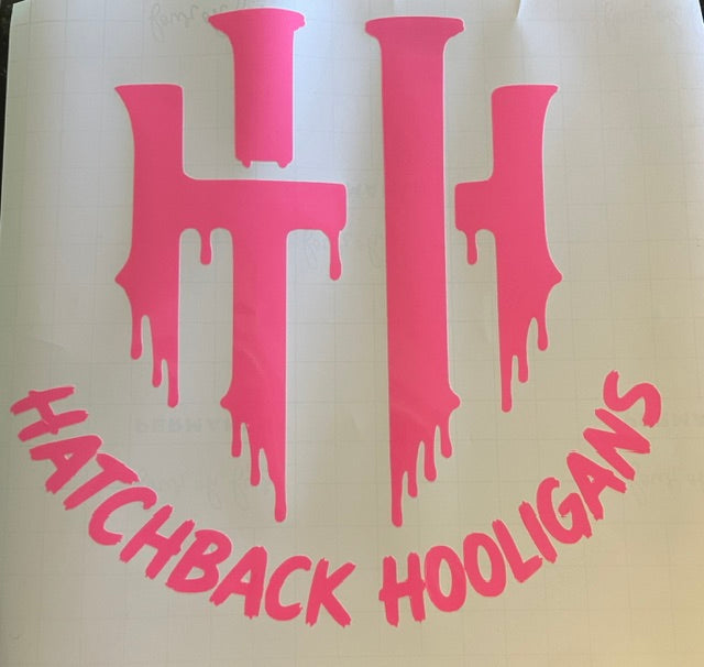 Hatchback Hooligan Color Sticker 8X8