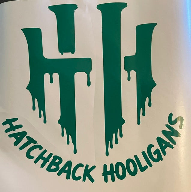 Hatchback Hooligan Color Sticker 8X8