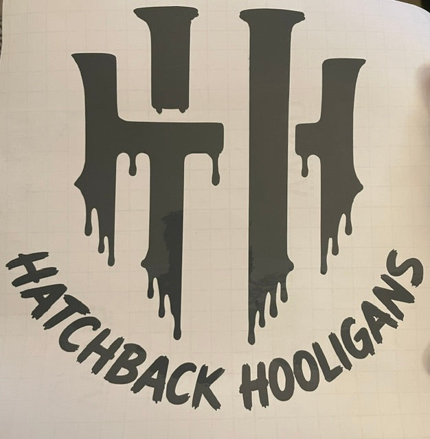 Hatchback Hooligan Color Sticker 8X8