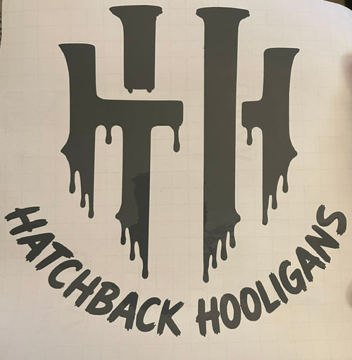 Hatchback Hooligan Color Sticker 8X8